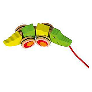 Pull-along toy GOKI crocodile