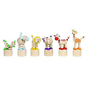 Wooden toy GOKI - dancing wild animals