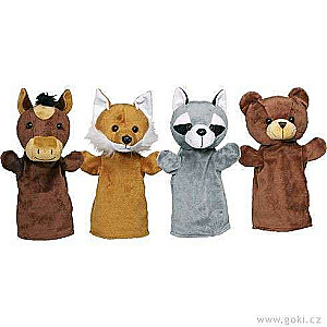 Soft Toy GOKI - Animals: Fox, Bear, Raccoon, Donkey