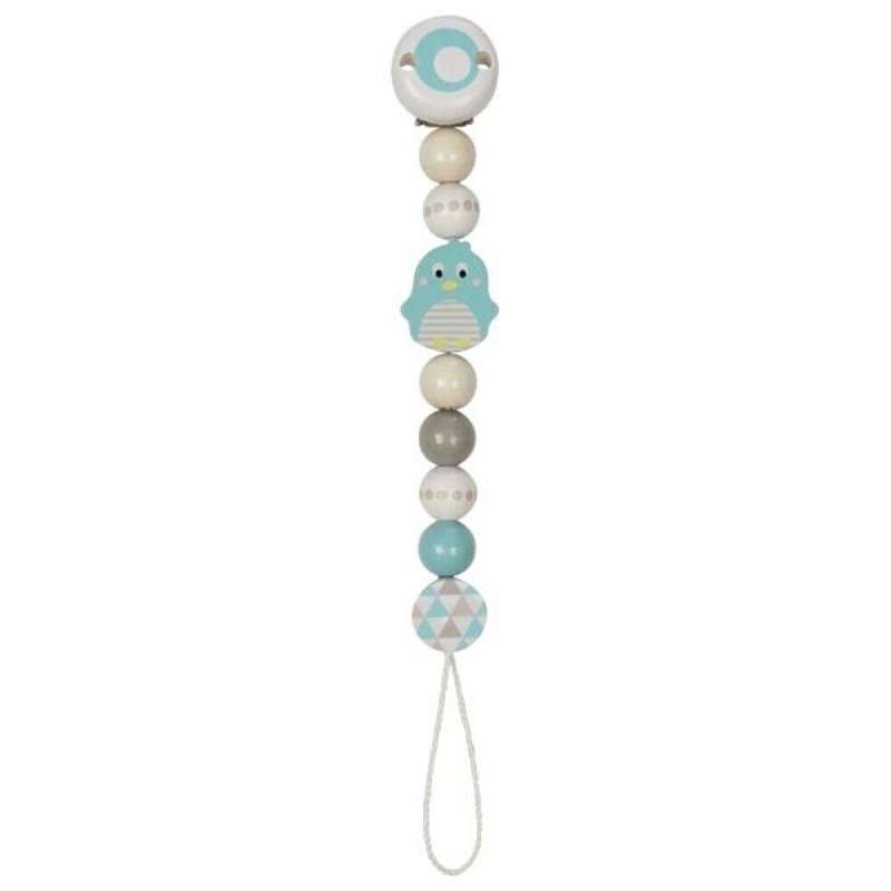 GOKI Pacifier Clip - Penguin, Blue