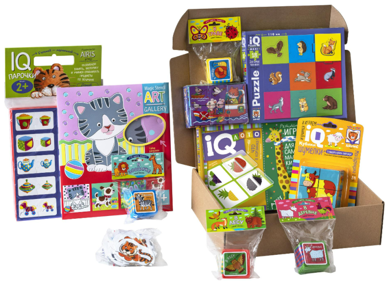 Package. From Santa Claus. 2-3 years. Large IQ games set