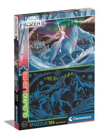 Puzzle 104 CLEMENTONI GLOWING - FROZEN 2