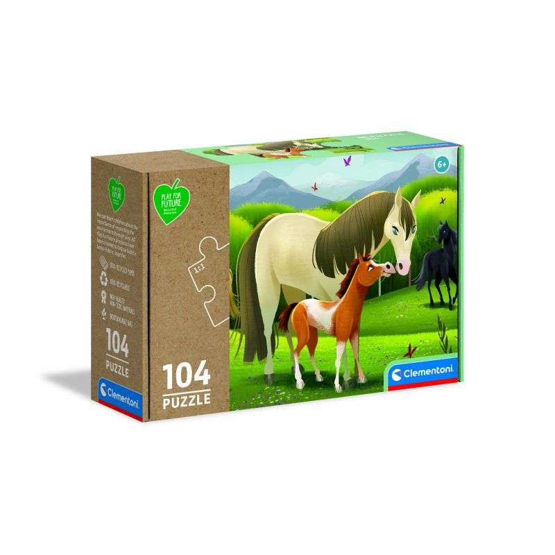 Puzzle 104 CLEMENTONI PFF HORSES