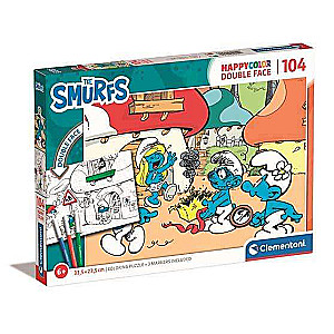 Puzzle 104 CLEMENTONI DOUBLE FACE SMURFS