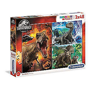 Puzzle 3X48 CLEMENTONI JURASSIC WORLD