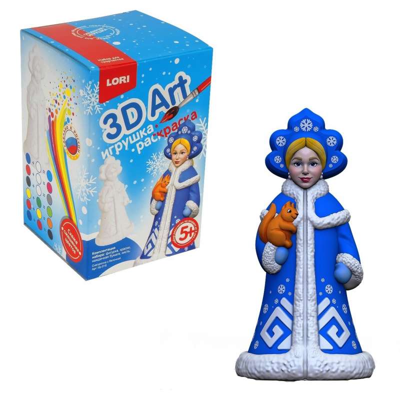 Toy Coloring Snow Maiden with Squirrel