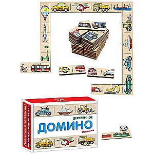 Domino Puzzle Halves Transport. Cars