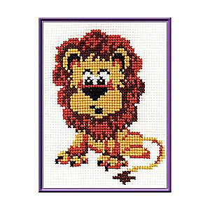 Embroidery Kit - Lion Cub 16x11 cm