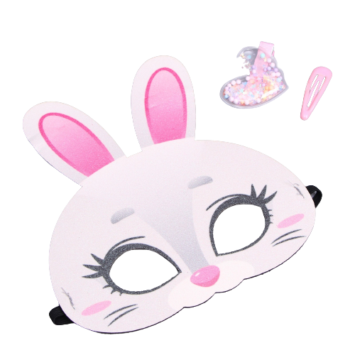 Bunny Mask with Accessories and Glitter