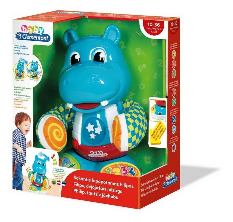 Interactive Toy CLEMENTONI Dancing Hippopotamus Filips LT+LV+EE