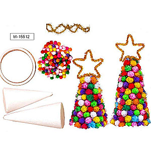 Craft Kit CHRISTMAS TREE from Pom Poms