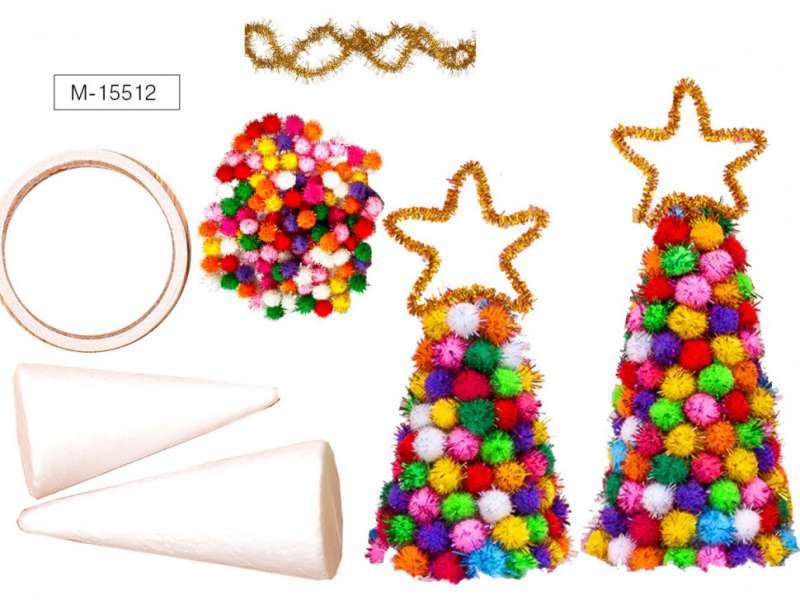 Craft Kit CHRISTMAS TREE from Pom Poms