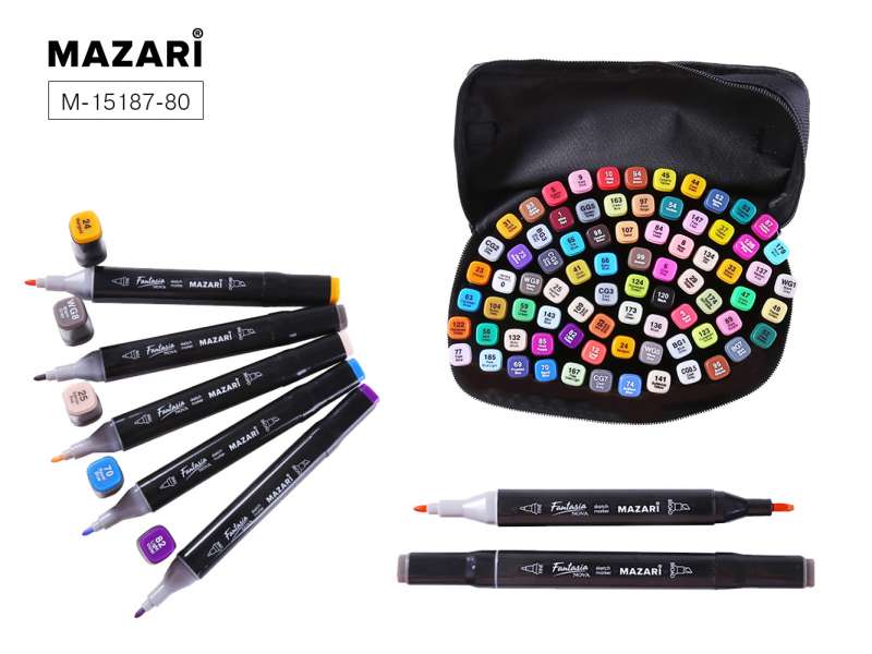 FANTASIA NOVA Double-Sided Sketch Marker Set, 80 colors