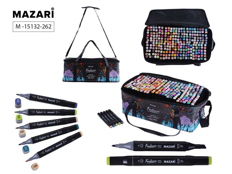 FANTASIA Double-Sided Sketch Markers Set, 262 Colors