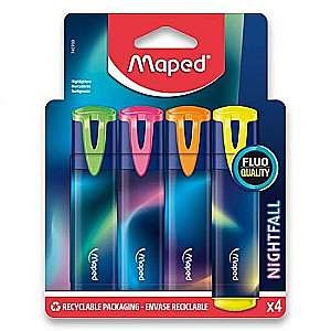 Text marker MAPED Nightfall 4 pcs.