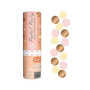 New Year's cracker Cannon 15cm pink-gold and beige