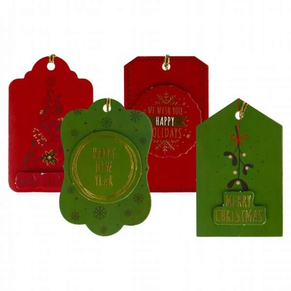 New Year Gift Tags 8 pcs
