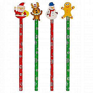 Christmas Mix Pencil with Eraser