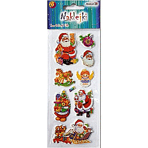 New Year Decor Sticker Santa Claus 7x17cm