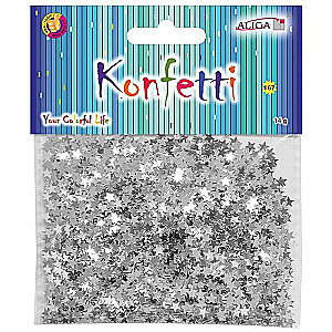 Decor-confetti 14g Star made of foil SILVER