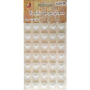 Acrylic Crystal Stickers 30 pcs. White Heart