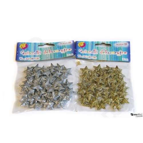 Decor Stars 35pcs silver