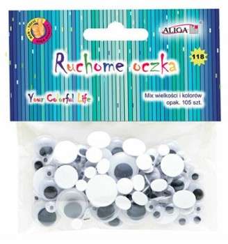 Decor-eyes 105 pcs black/white mix
