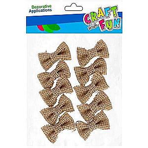 Decor 10 pcs. Linen Bows 4cm Mix