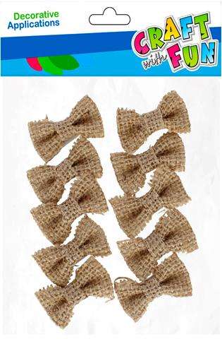 Decor 10 pcs. Linen Bows 4cm Mix
