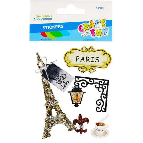 Decor sticker 5 pcs Paris