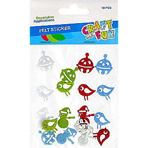 New Year Decor Sticker, 18 pcs