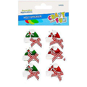 New Year Decor-Sticker Hat 6 pcs