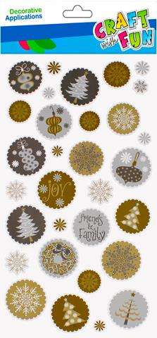New Year Decor Sticker Snowflakes 37 pcs