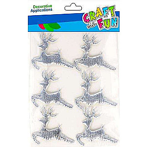 New Year Decor-Sticker Deer 6 pcs