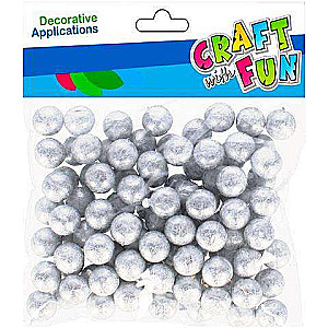 Decor 5g 1.5cm Foam Balls Silver