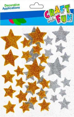 New Year Decor Sticker Star 20pcs Silver/Gold
