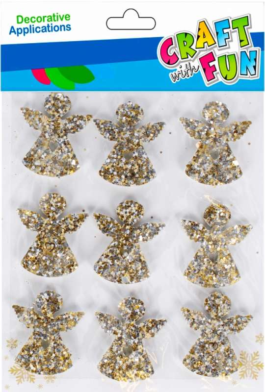 New Year decoration-sticker Angel 9 pcs.