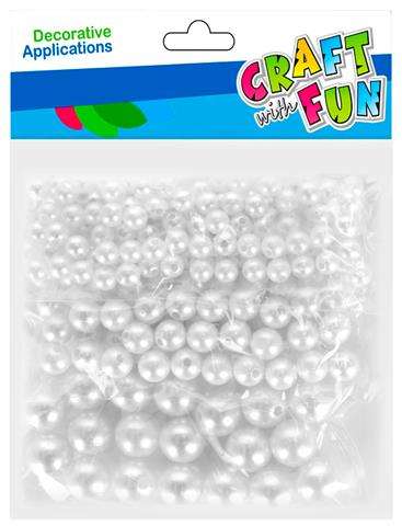 Set of decorations made of white pearl balls, 3Mix