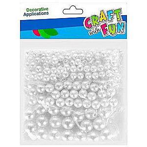 Set of decorations made of white pearl balls, 3Mix