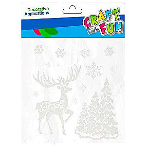 New Year decor - window sticker White Deer