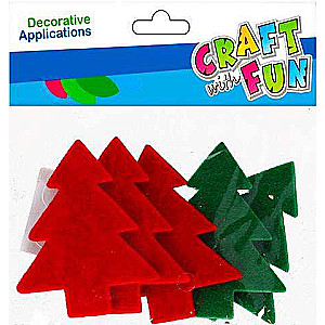 New Year Decor-Sticker Christmas Tree 5 pcs. felt
