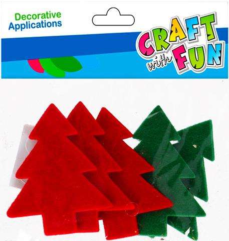 New Year Decor-Sticker Christmas Tree 5 pcs. felt