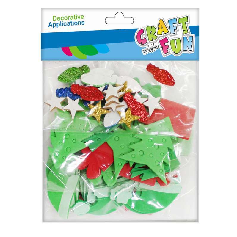 New Year Decor-Sticker Christmas 74 pcs, Set