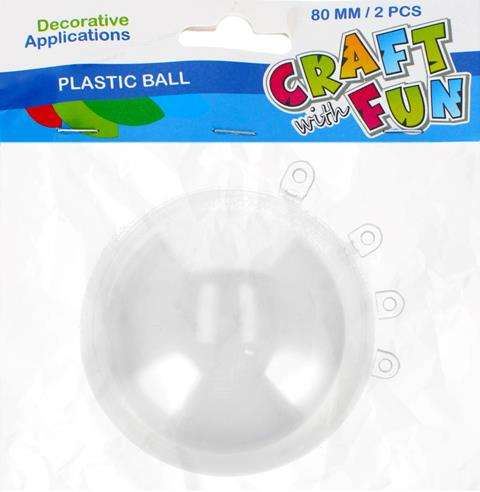 New Year Decor 2 pcs 8cm Balls, plastic