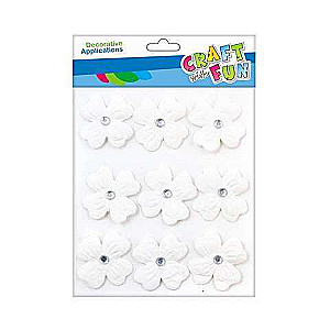 Decor sticker 9 pcs. Flower with stone