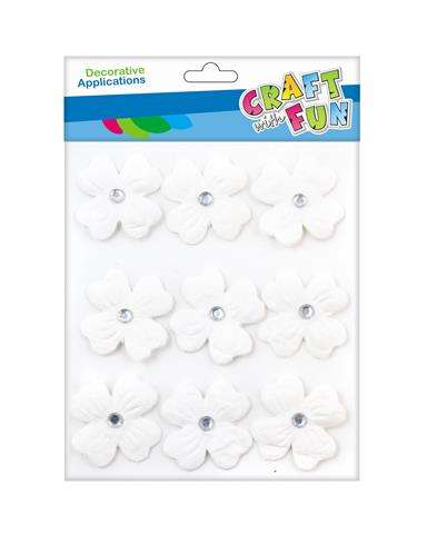 Decor sticker 9 pcs. Flower with stone