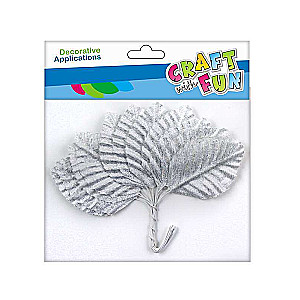 Decor 12 pcs. Silver Leaves
