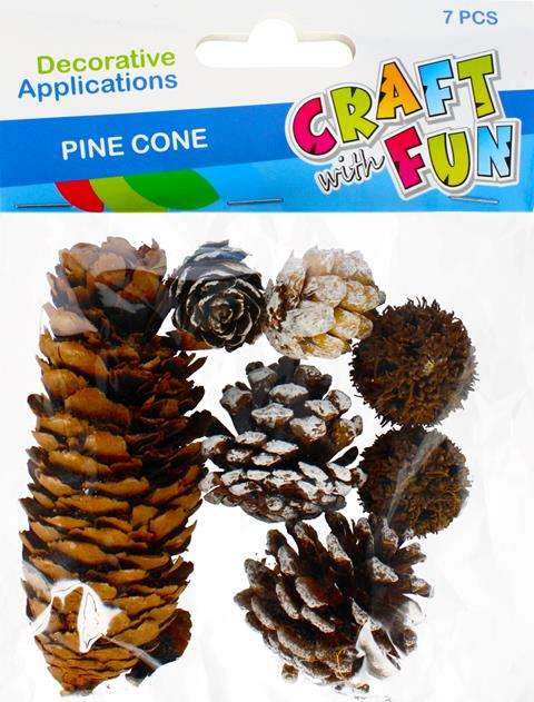 New Year decor natural Pine cones + accessories 7 pcs.