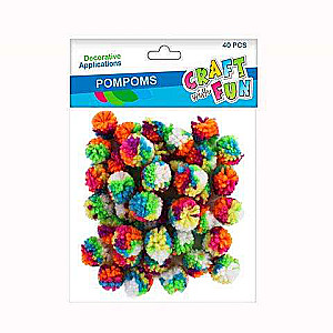 Decor Pom Poms 40 pcs. mix