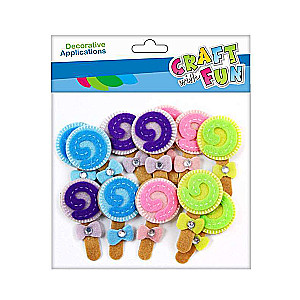 Decor-sticker 12 pcs. felt candies